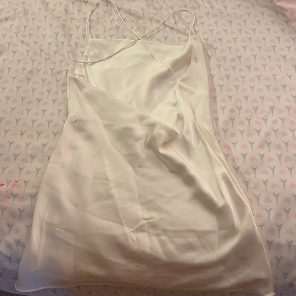 New without tag Zara White Satin Dress - Picture 2 of 2